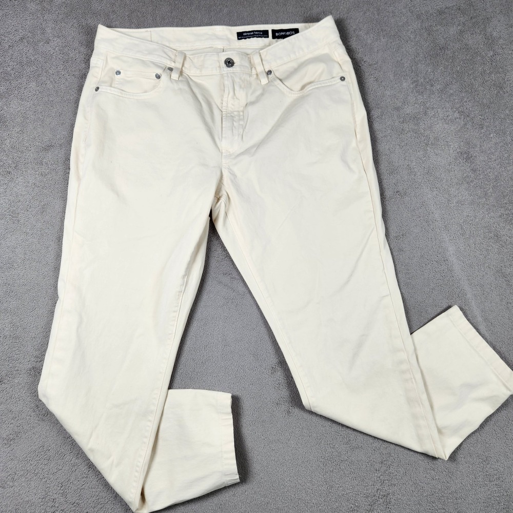 Bonobos Slim Chino Pants Mens size 33X28 Ivory Cotton Stretch Pants